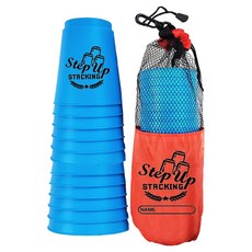 Happy Eye Mol包包型Step up疊杯 12入組, 1套, 藍色