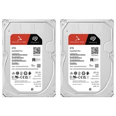 씨게이트 IronWolf PRO NAS용 HDD 2p, ST8000NT001, 8TB