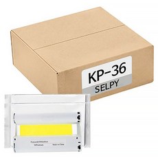 Canon 佳能 兼容彩色墨盒 + 照片打印紙 18張x2個 KP-36IN 4x6吋, 1組, 4 x 6吋