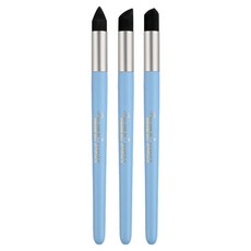 Pan wen bo Kohimomo粉撲 2種組 海綿+毛氈頭 玫瑰金 5W0309, 1組, 奈米EVA刷頭 藍色