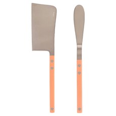 Bogen Brisa餐具緞面起司刀+奶油刀組, 1套, 蜜桃色
