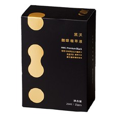 HWC 黑沃咖啡極萃液, 15條, 25ml, 方便攜帶即飲黑咖啡, 1盒