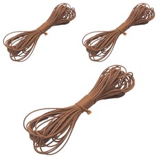 Khohimo PU皮革蠟手鍊項鍊DIY工藝繩 10m*1mm 5W0427, 3個, 棕色