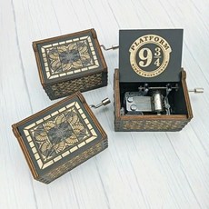 Kbeulrance高級手動室內裝飾禮物音樂盒 3入, 黑點934哈利波特