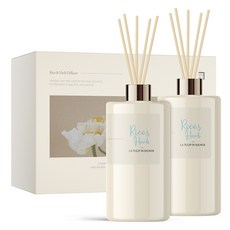 살림백서 라이스 앤 허브 대용량 디퓨저 500ml x 2p 선물세트, 1세트, 라튤립 인 샤워