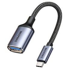 SAMZHE USB3.2 Gen1 C타입-USB3.0 OTG 젠더 케이블, 혼합색상, 1개, 15cm