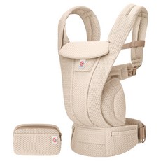 ergobaby Omni Deluxe網狀嬰兒背帶, 自然米色