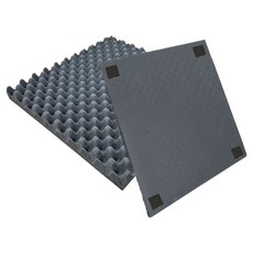Dr.House玄關門自助施工磁吸式雞蛋型難燃隔音墊吸音板 50*50cm 50T, 2個, 炭灰色