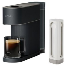KANU Barista Urban膠囊咖啡機+塔型膠囊收納盒, 極光黑, DSU-DN，DSU-JY