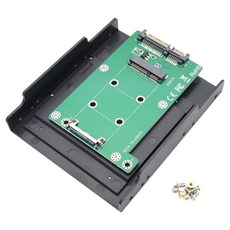 Coms SATA轉換轉接器 mSATA to SATA 22P+3.5鋁製導軌, 1個
