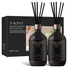 에이센트 블랙 에디션 디퓨저, 시그니처솝, 500ml, 1개