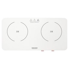 오쿠 듀얼 플레이트 IH 인덕션 2구 화이트, OCC-IH3000WH, 프리스탠딩