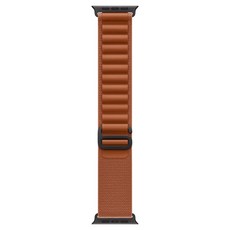 Apple 정품 2025 애플워치 알파인 루프, 테라 코타/블랙 티타늄, 1개, 49mm, Large