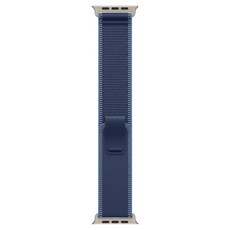 Apple 정품 2025 애플워치 트레일 루프, 블루/내추럴 티타늄, 1개, 49mm, S/M