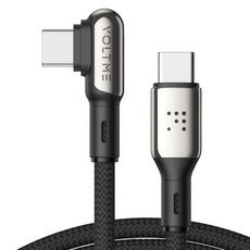 볼트미 Stark 90도 C타입-C타입 고속충전 케이블, 혼합색상, 1개, 1.2m