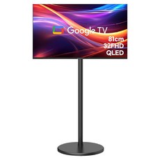 와이드뷰 FHD QLED 블랙에디션 삼탠바이미 V1 구글 스마트 이동식 TV, 81cm, TV(GTWV320FHDQ), 이동형스탠드(EKWBYME38B)