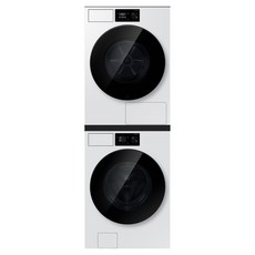 삼성전자 Bespoke AI 세탁기 + 건조기 + 상단설치키트 세트 21kg + 20kg 방문설치, 화이트, WF80H2120BDHW