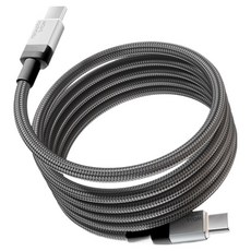 무브스피드 USB C타입-C타입 마그네틱 충전 케이블 240W MSC03, 블랙, 1개, 120cm