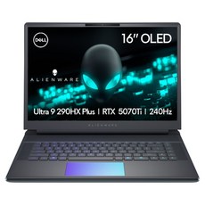 델 2026 에일리언웨어 16 에어리어-51 코어Ultra9 인텔 14세대 지포스 RTX 5070 Ti, Liquid Teal, DAA16250L-WH02KR, 1TB, 16GB, WIN11 Home