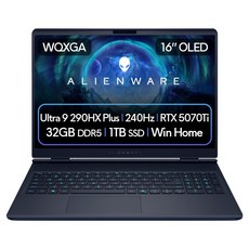 델 2026 에일리언웨어 아우라 16X 코어Ultra9 인텔 14세대 지포스 RTX 5070 Ti, 인터스텔라 인디고, DAC16251L-WH04KR, 1TB, 32GB, WIN11 Home