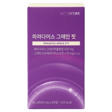 뉴트리코어 파라다이스 그레인 핏 36g, 60정, 1개