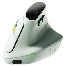 한성컴퓨터 OfficeMaster 3모드 경량 저소음 버티컬마우스, 말차크림, VM350