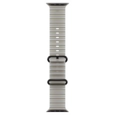 애플워치 오션 밴드, 트랜스루센트 그레이 / 블랙 티타늄, 49mm, Regular