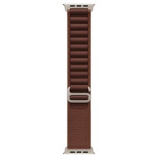 애플워치 알파인 루프, 버건디 / 내추럴 티타늄, 49mm, Large