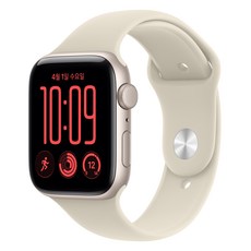 Apple 2026 애플워치 SE3 알루미늄 케이스, 스타라이트, 44mm, GPS, 샌드, M/L