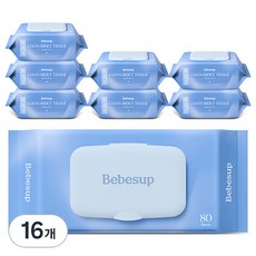 베베숲 클린비데 화장실용 물티슈 캡형, 55g, 80매, 16개