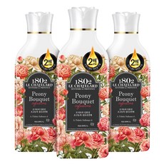 르샤트라1802 인퓨전 초고농축 섬유유연제 피오니부케향 본품, 1L, 3개