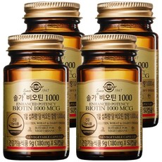 SOLGAR 生物素1000mcg膠囊, 50顆, 4罐