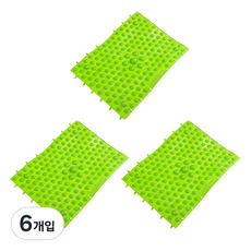 에이비엠코리아 조립식 발지압매트, 6개, 그린