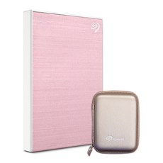 씨게이트 외장하드 Backup plus Slim + Rescue + 파우치, 2TB, RoseGold