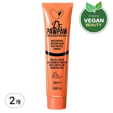 닥터포포 틴티드 컬러 멀티밤, 피치핑크, 25ml, 2개