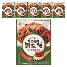샘표 쓱쓱싹싹 밥도둑 고춧잎 무말랭이, 110g, 6개