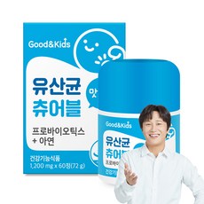 GoodnKids 孩童乳酸菌咀嚼錠, 60顆, 1罐