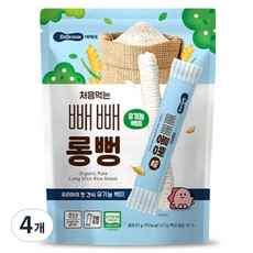 베베쿡 처음먹는 빼빼롱뻥, 21g, 4개, 백미맛