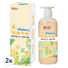 SOAPBERRY 古寶無患子 招福平安嬰幼兒童二合一洗髮沐浴露, 溫和配方, 清新香氣, 400g, 2瓶