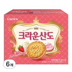 크라운 산도 딸기, 161g, 6개