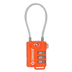 자커 여행용 TSA 와이어 자물쇠 오렌지 ZT007, 1개