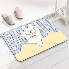 무식이네 뽀송 빨아쓰는 규조토 발매트 60 x 40 cm, A신난토끼몽, 1개
