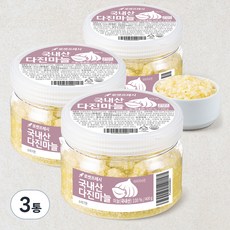 국내산 다진마늘 용기 400g, 3통