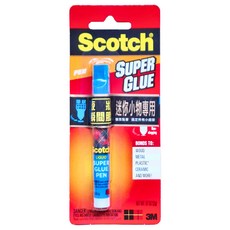 3M Scotch AD126P 迷你小物專用瞬間膠, 筆狀設計 強效黏著, 1個