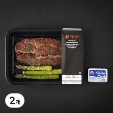 다맛나go 국내산 소고기 시즈닝 부채살 스테이크 (냉장), 2개, 220g