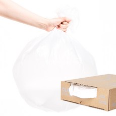 재활용비닐봉투 크린아이 뽑아쓰는 배접 반투명 비닐봉투 40L 100매 1개