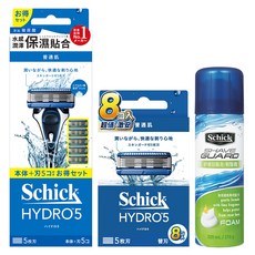 Schick 舒適牌 水次元5刮鬍刀超值組, 1組, 刀把 + 刮鬍刀片 13片 + 刮鬍泡 210g