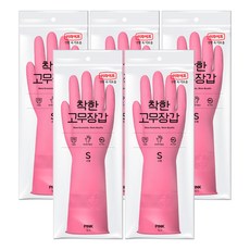롯데이라이프 착한 고무장갑, 핑크, 소(S), 5세트 핑크, 소(S), 5세트