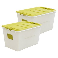 리빙숲 스퀘어 리빙박스, 그린, 72L, 2개 그린, 2개