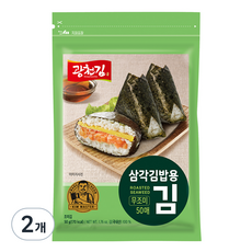 광천김 삼각김밥용 김 무조미 50매, 50g, 2개